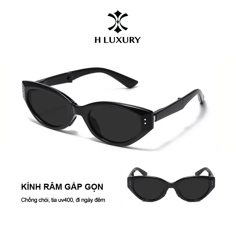 Kính gấp gọn cao cấp mắt mèo dành cho nữ tiện lợi nhỏ gọn, chống tia Uv và chói V15