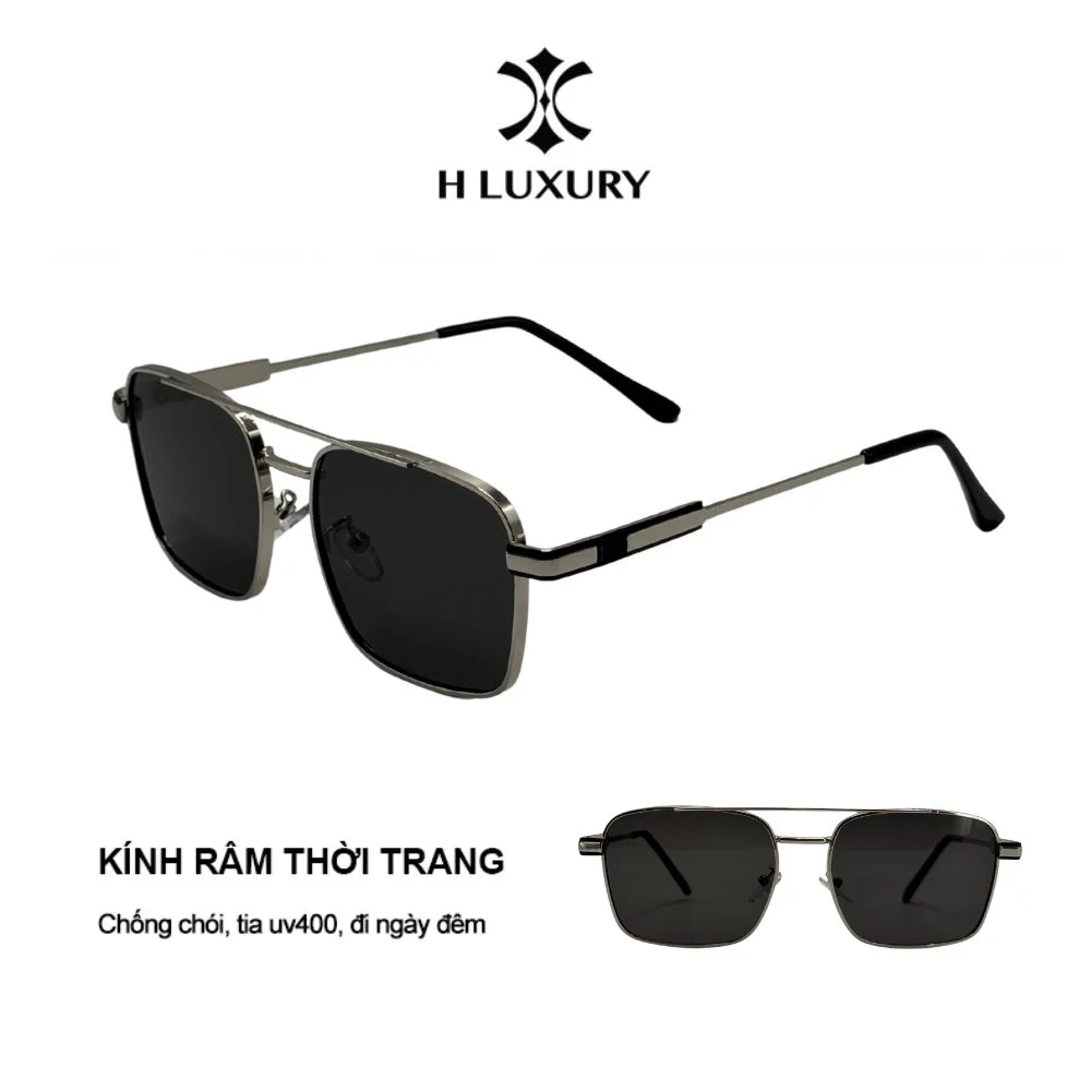 Kính mắt nam đen ngầu đi đường V11 - Chống tia Uv, chống chói - Gọng hợp kim và Acetate